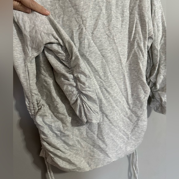 Athleta Lombard Ruched Sweatshirt Grey Size Large - Picture 6 of 12